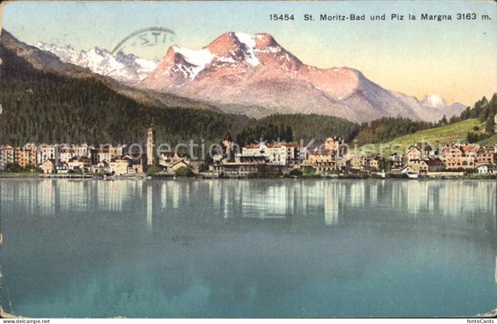 12032996 St Moritz Bad GR Mit See Und Piz La Margna St Moritz - Sonstige & Ohne Zuordnung