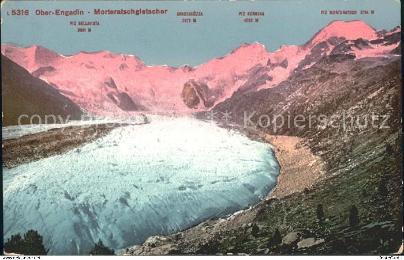 12031346 Morteratschgletscher Mit Berninagruppe Morteratschgletscher - Altri & Non Classificati