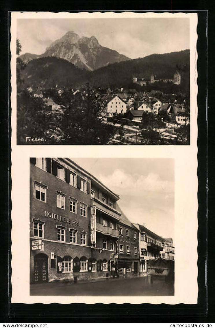 AK Füssen, Hotel Neue Post, Teilansicht  - Füssen