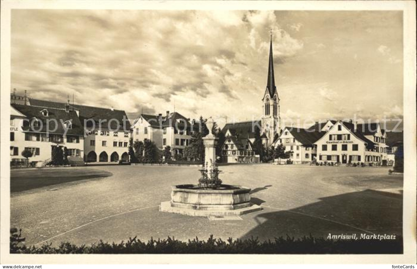 12027986 Amriswil TG Marktplatz Brunnen Kirche Gasthof Amriswil TG - Sonstige & Ohne Zuordnung