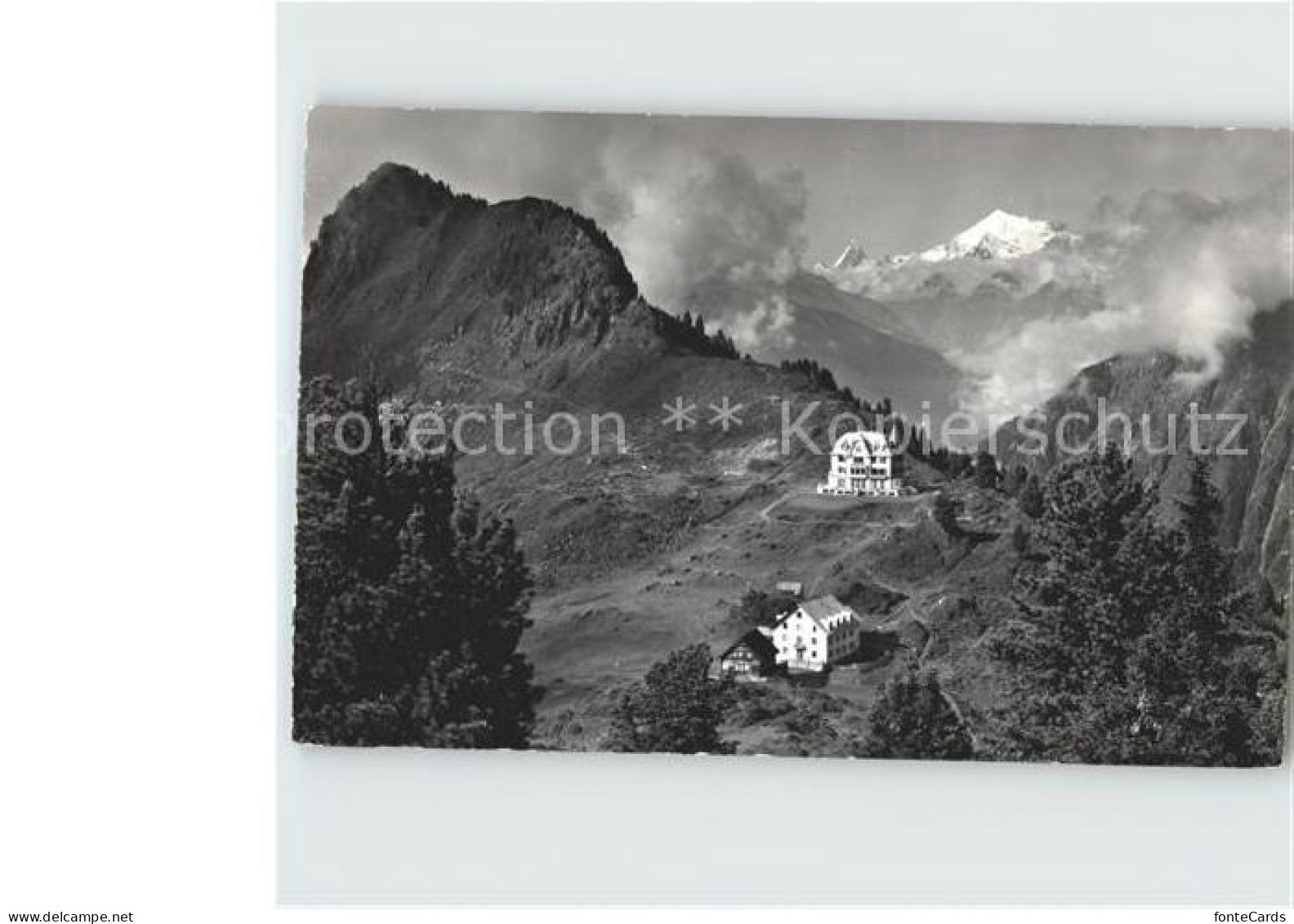 12026586 Riederfurka Hohfluh Berghaus Riederhorn Matterhorn Weisshorn Alpenpanor - Autres & Non Classés