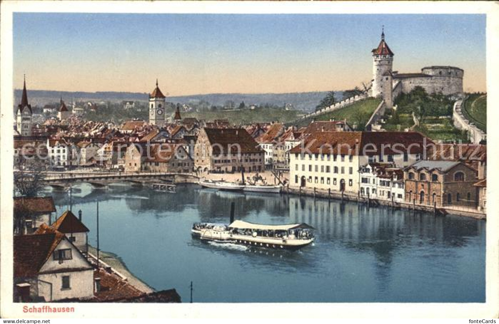 12026026 Schaffhausen SH Rhein Panorama Schloss Fahrgastschiff Schaffhausen - Andere & Zonder Classificatie