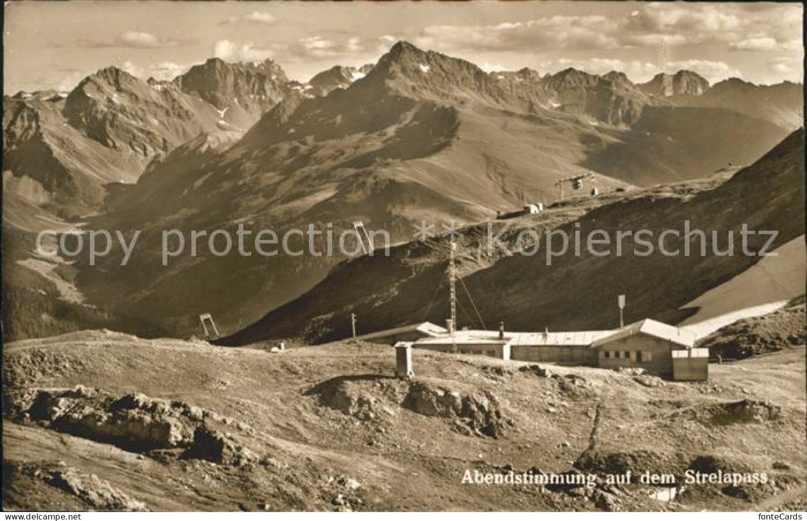 12024866 Strelapass Berghaus Bergbahn Abendstimmung Alpenpanorama Strelapass - Other & Unclassified