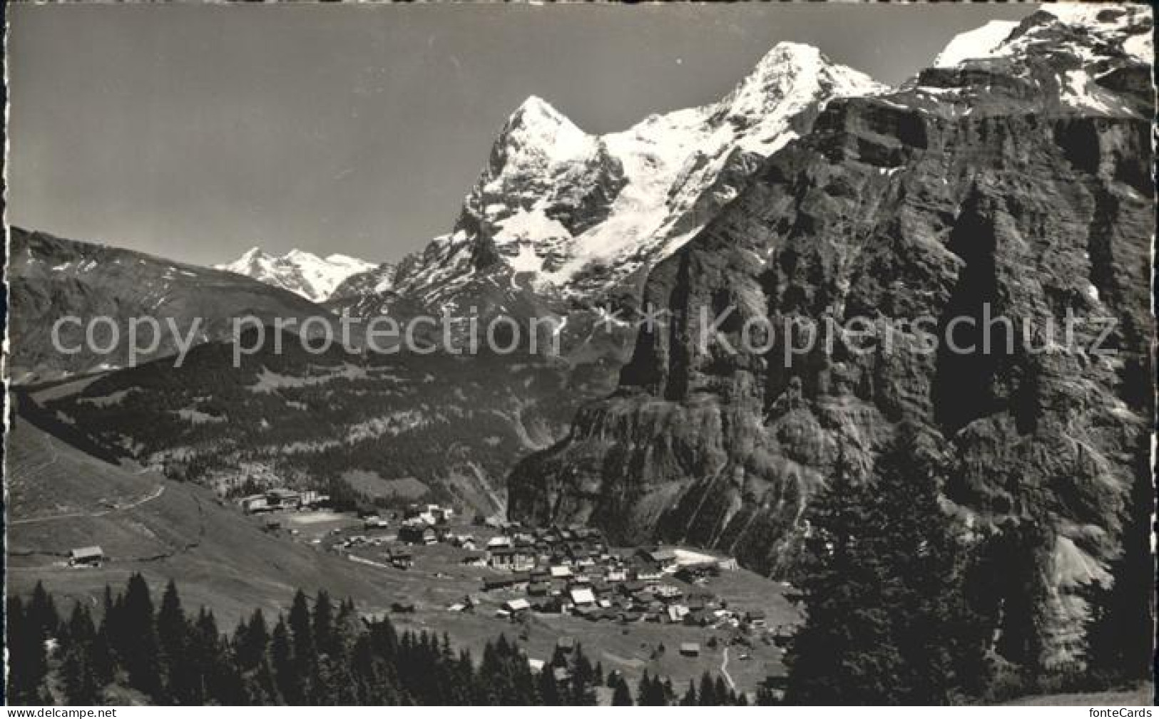 12023636 Muerren BE Panorama Mit Wetterhorn Eiger Moench Berner Alpen Muerren - Other & Unclassified