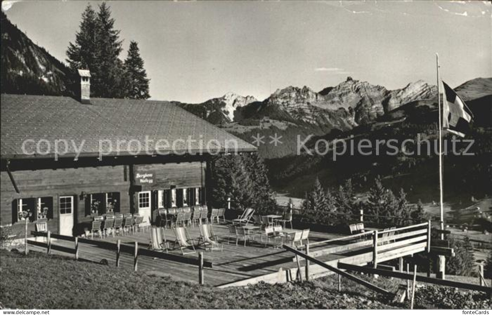 12023626 Lenk Simmental Berghaus Walleg Alpenblick Flagge Lenk Im Simmental - Other & Unclassified