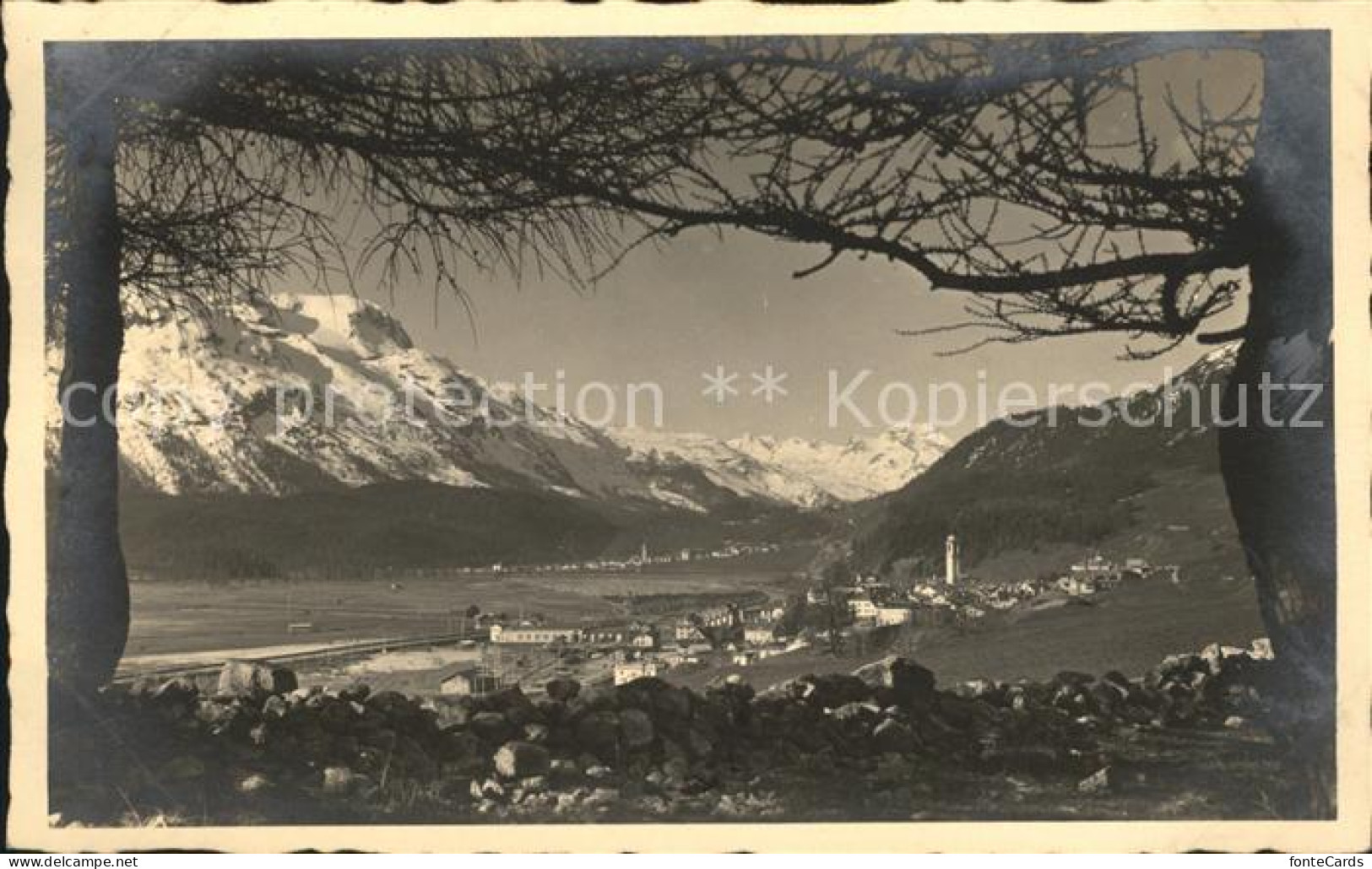 12022666 Samedan Gesamtansicht Mit Alpenpanorama Samedan  - Sonstige & Ohne Zuordnung