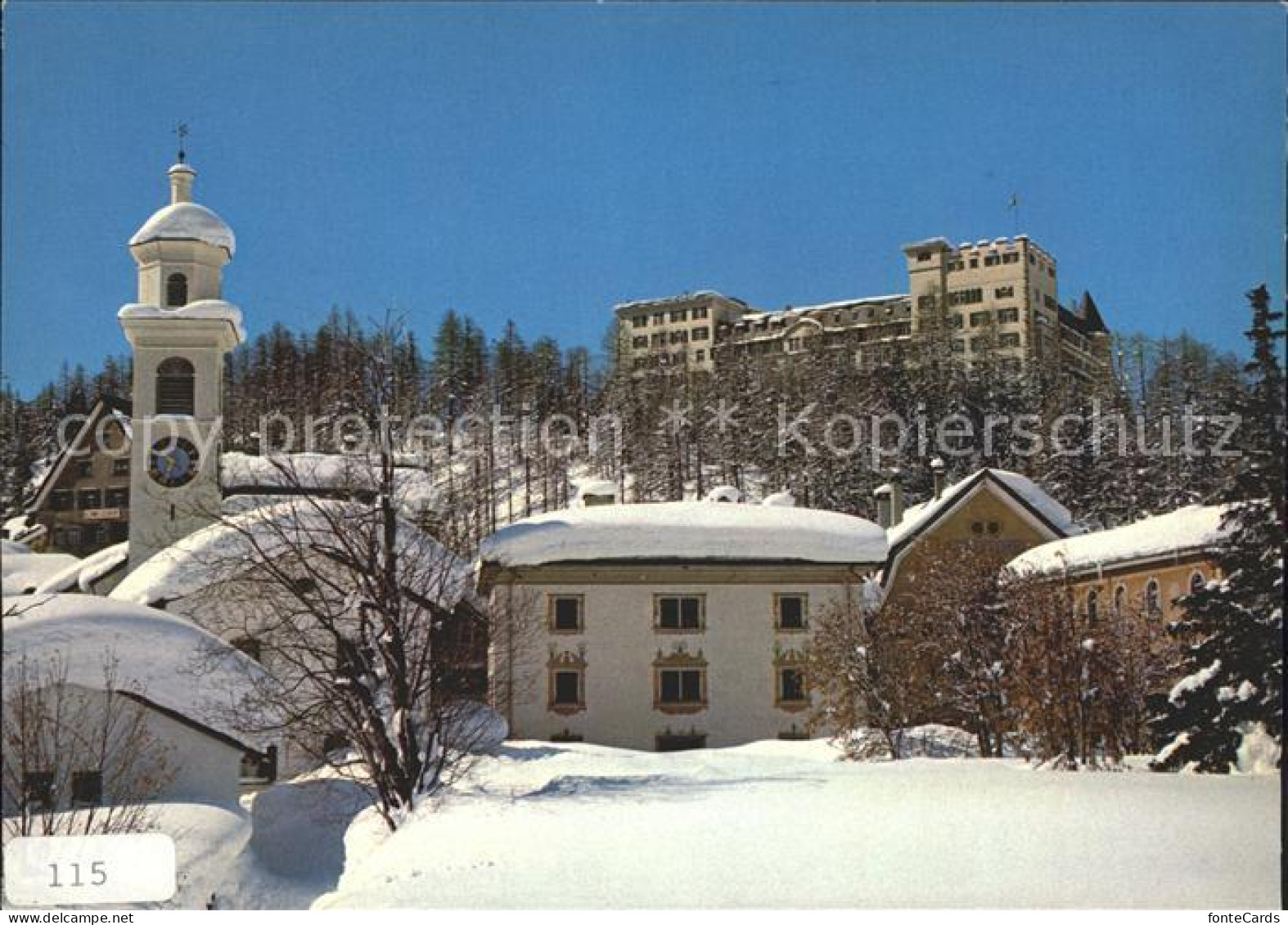 12020226 Sils Maria Graubuenden Dorfpartie Hotel Waldhaus  Sils/Segl Maria - Sonstige & Ohne Zuordnung