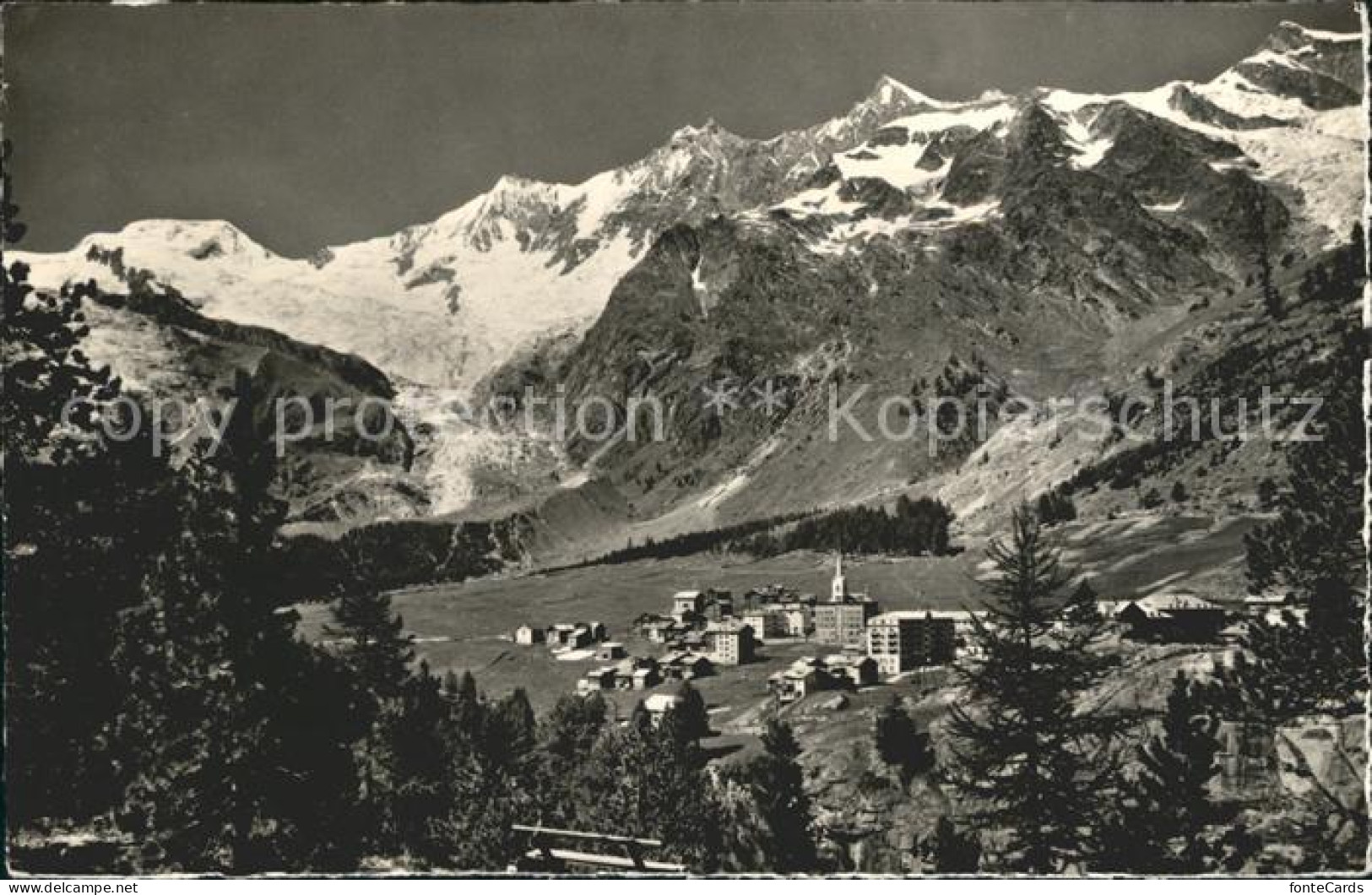 12018806 Saas-Fee Panorama Mit Alphubel Taeschhorn Dom Lenzspitze Walliser Alpen - Sonstige & Ohne Zuordnung