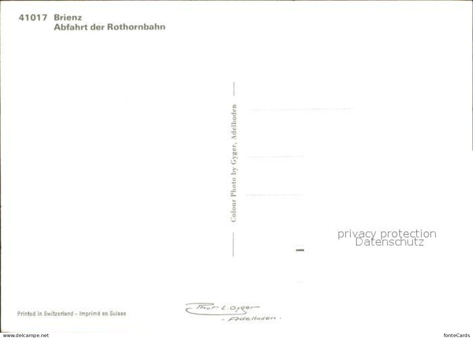 12015576 Brienz-Rothornbahn Abfahrt Brienz  Brienz-Rothornbahn - Other & Unclassified