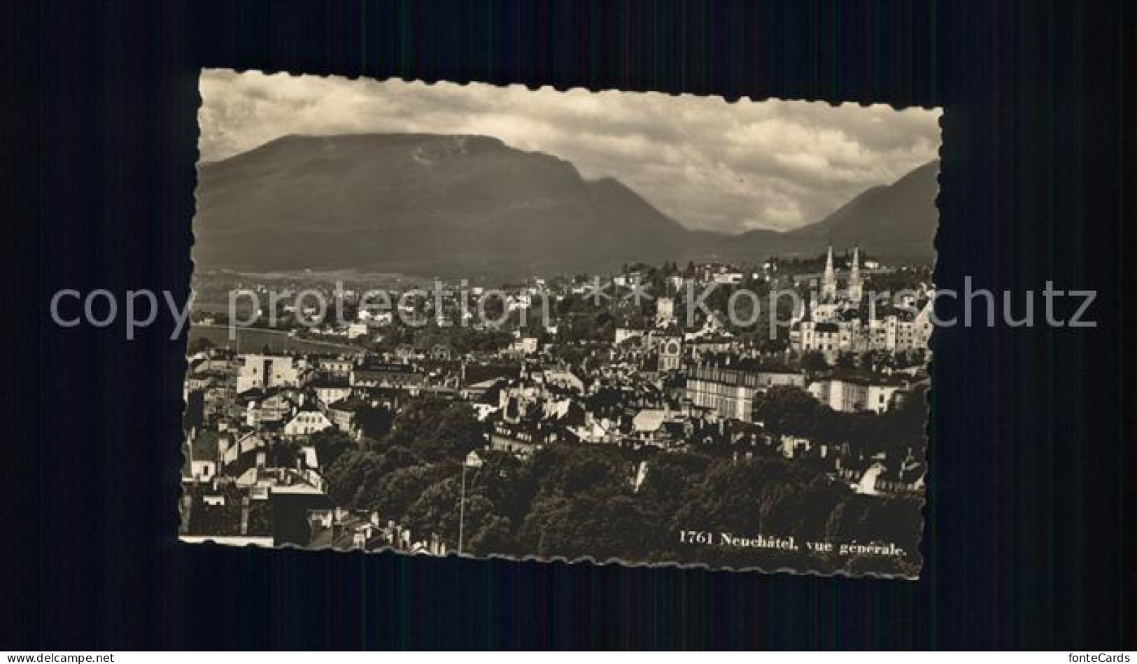 12014036 Neuchatel NE Vue Generale Chateau Montagne Neuchatel - Andere & Zonder Classificatie