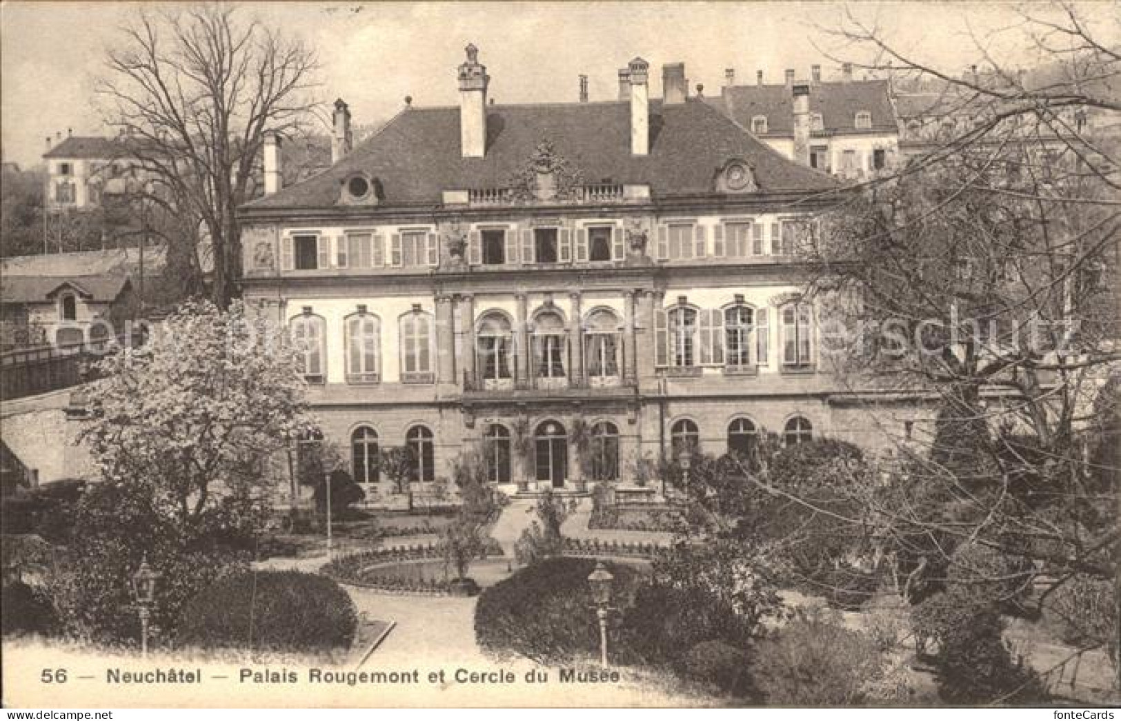 12013916 Neuchatel NE Palais Rougemont Et Cercle Du Musee Neuchatel - Andere & Zonder Classificatie