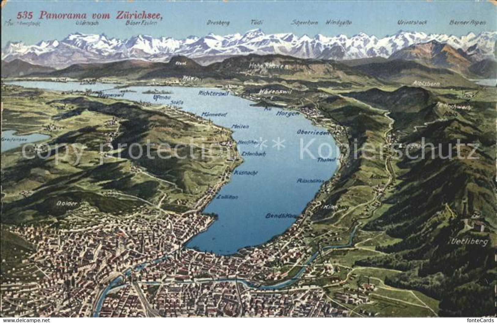 12012486 Zuerichsee Panorama Aus Vogelperspektive Alpen Zuerich - Other & Unclassified