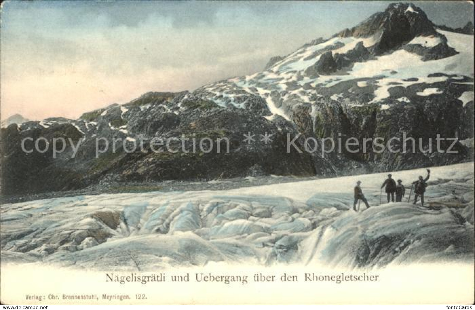 12011826 Furka Naegelisgraetli Und Uebergang Ueber Den Rhonegletscher Bergsteige - Andere & Zonder Classificatie