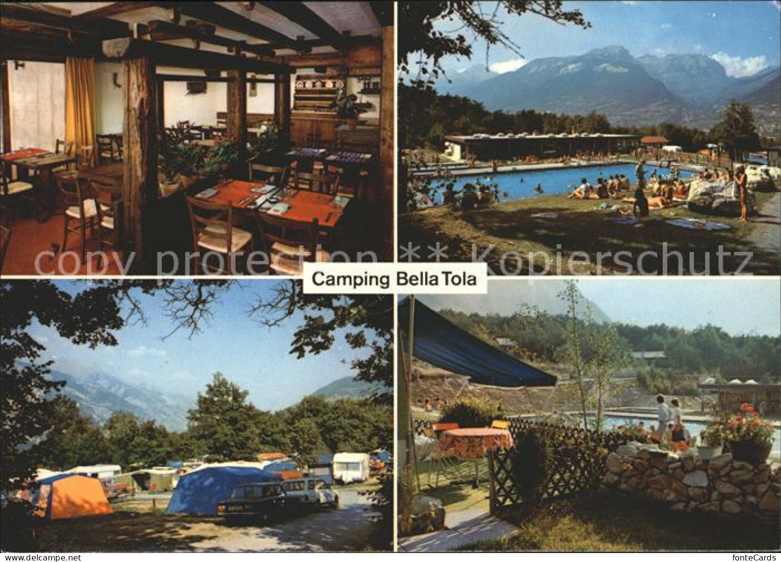 12011546 Susten Leuk Camping Bella Tola Gastraum Schwimmbad Zeltplatz Susten - Altri & Non Classificati