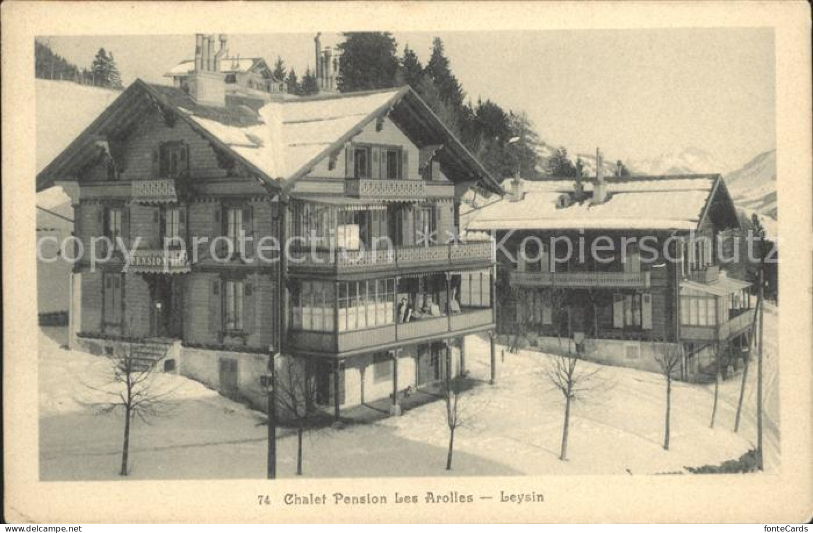 12011036 Leysin Chalet Pension Les Arolles Leysin - Autres & Non Classés