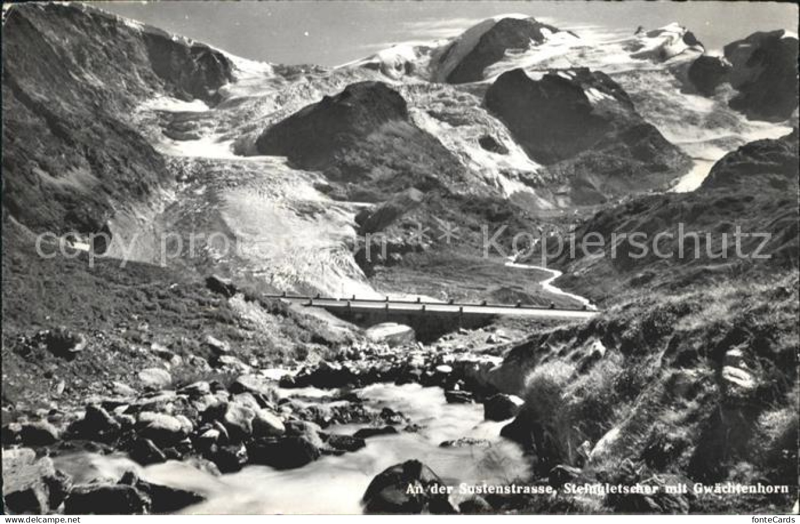 12009936 Sustenstrasse Steingletscher Gwaechtenhorn Sustenstrasse - Other & Unclassified