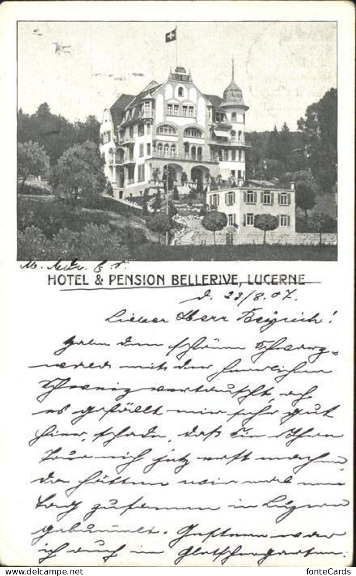 12009396 Luzern LU Hotel Pension Bellerive Luzern LU - Autres & Non Classés