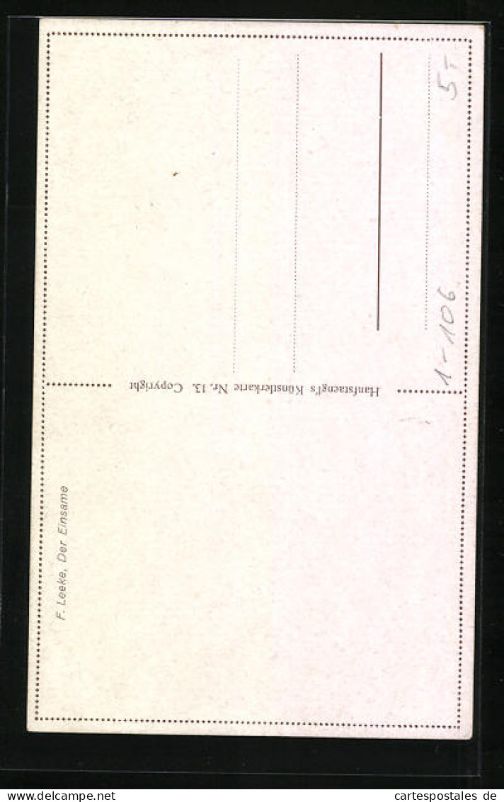 Künstler-AK Der Einsame, Ludwig II. Steht Bei Mondschein Auf Dem Balkon  - Case Reali