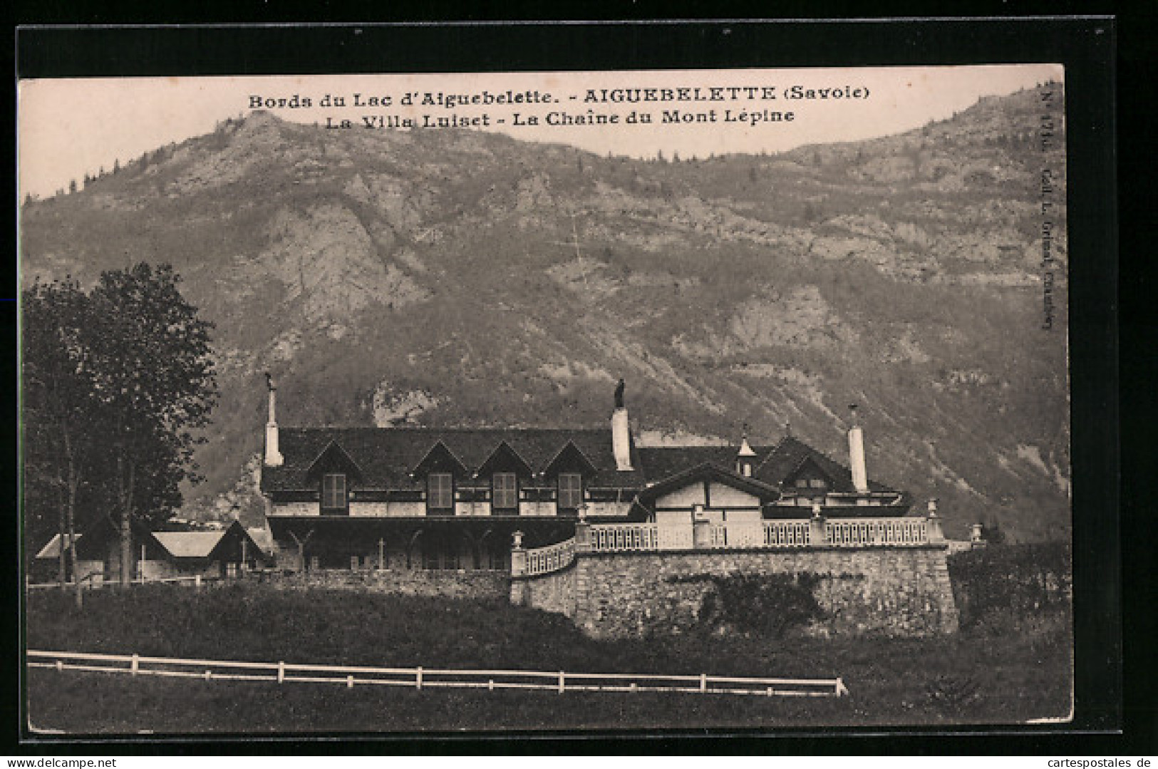 CPA Aiguebelette-le-Lac, La Villa Luiset-La Chaine Du Mont Lèpine  - Other & Unclassified