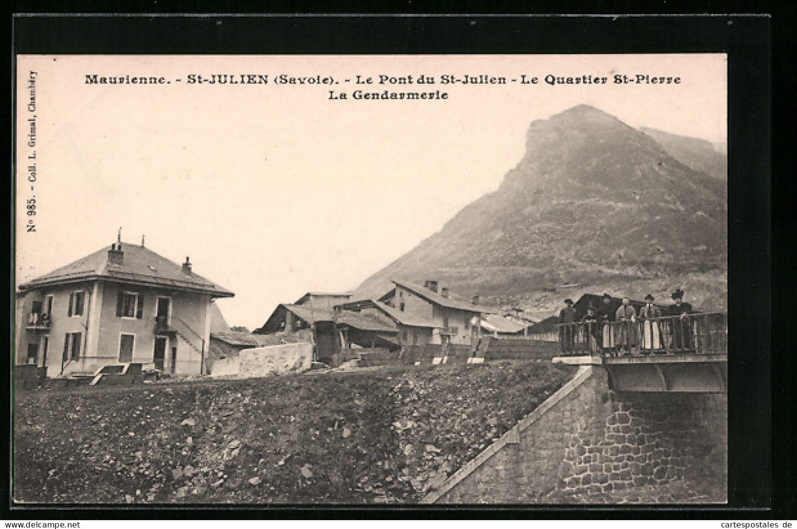 CPA Maurienne-St-Julien, Le Pont Du St-Julien-Le Quartier St-Pierre, La Gendarmerie  - Autres & Non Classés