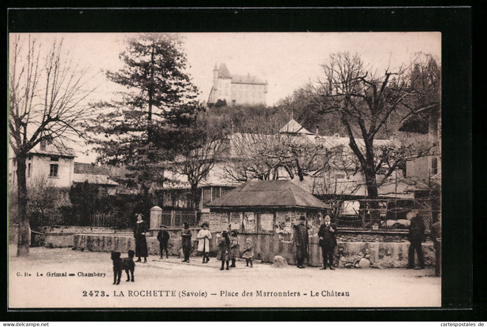 CPA La Rochette, Place Des Marronniers-Le Chateau  - Andere & Zonder Classificatie