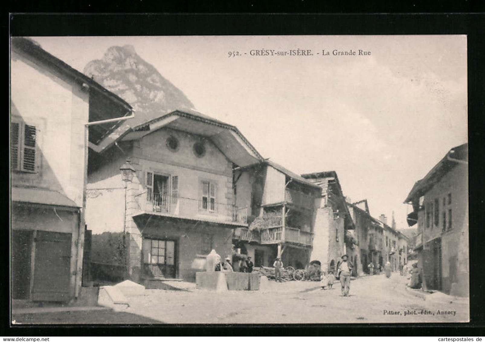 CPA Grèsy-sur-Isère, La Grande Rue  - Autres & Non Classés