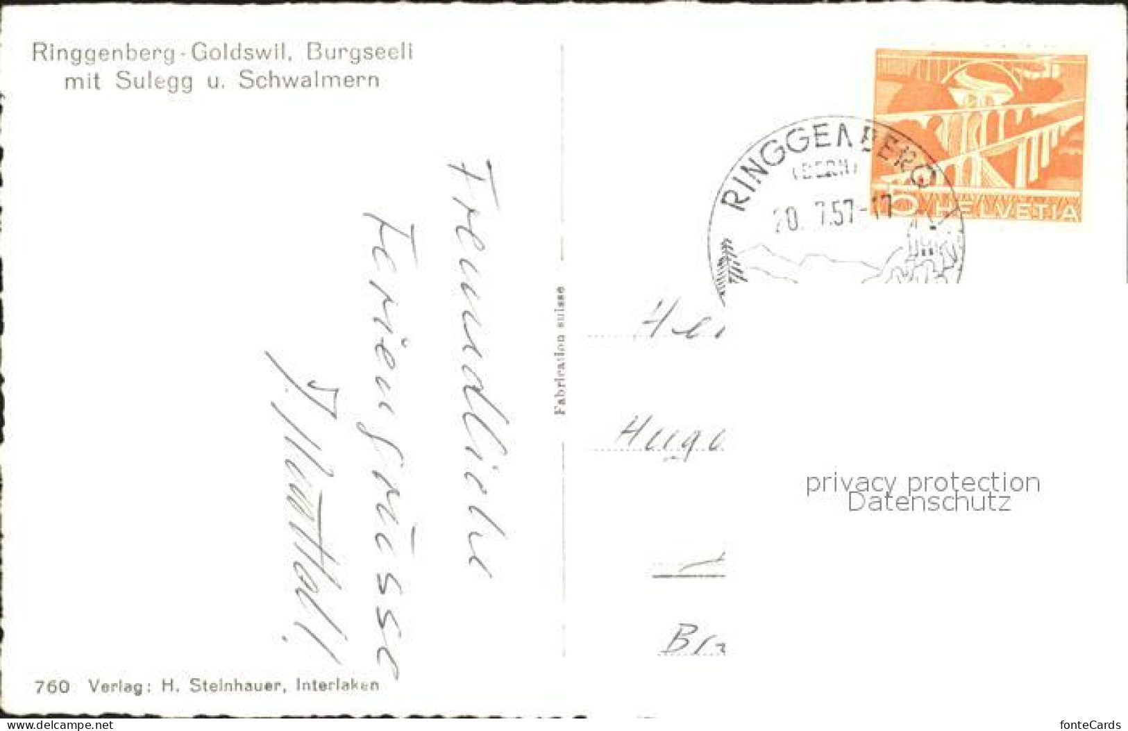 12007516 Ringgenberg Goldswil Burgseeli Mit Sulegg Und Schwalmern Ringgenberg - Other & Unclassified
