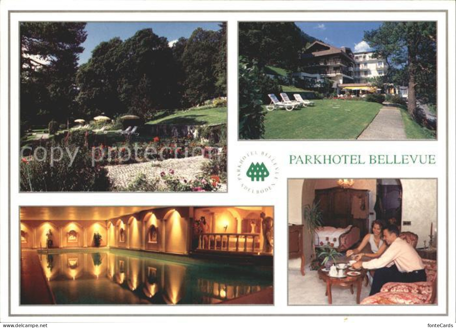 12004376 Adelboden Parkhotel Bellevue Hallenbad Zimmeransicht Parkanlagen Adelbo - Andere & Zonder Classificatie