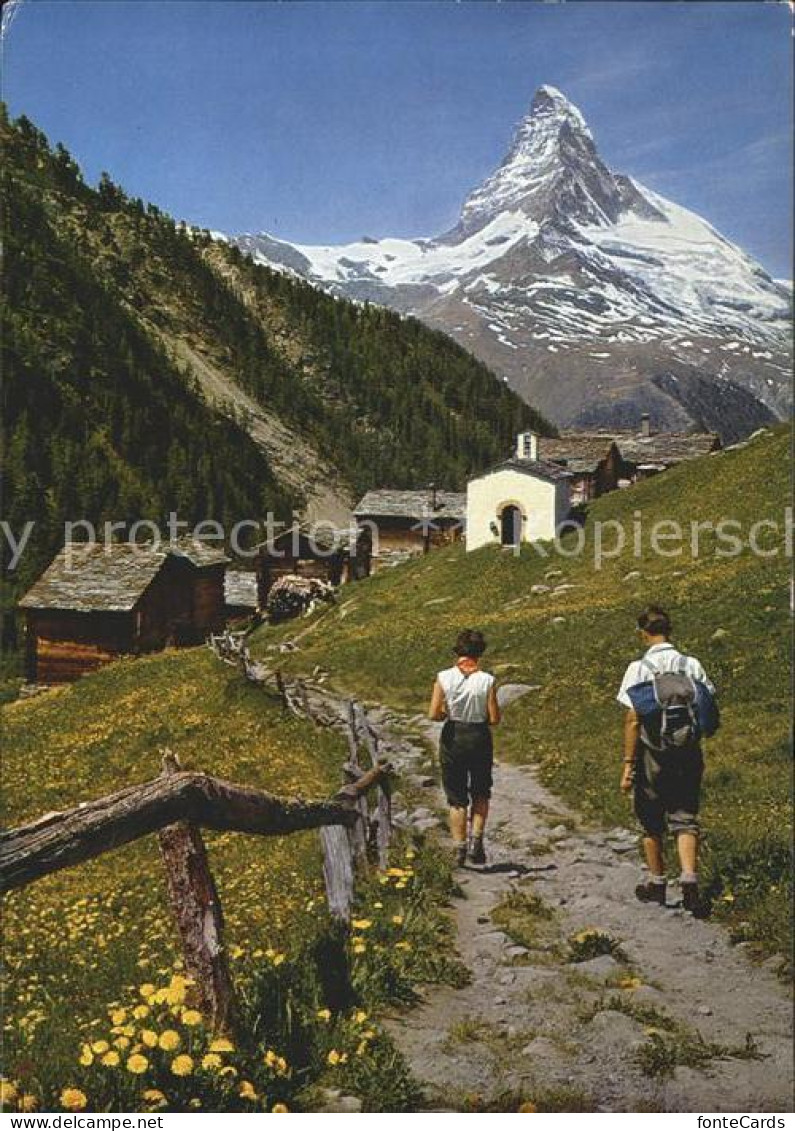 12002606 Zermatt VS Findeln Mit Matterhorn  - Altri & Non Classificati