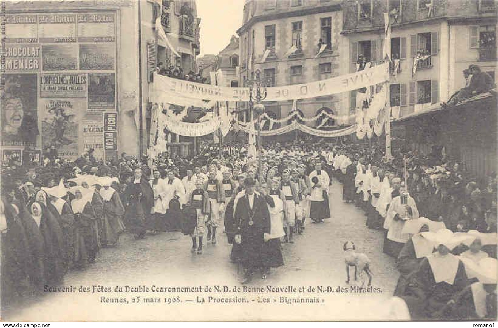 35)  RENNES - Fêtes Du Double Couronnement Le 25 Mars 1908 - Les Bignannais - Rennes