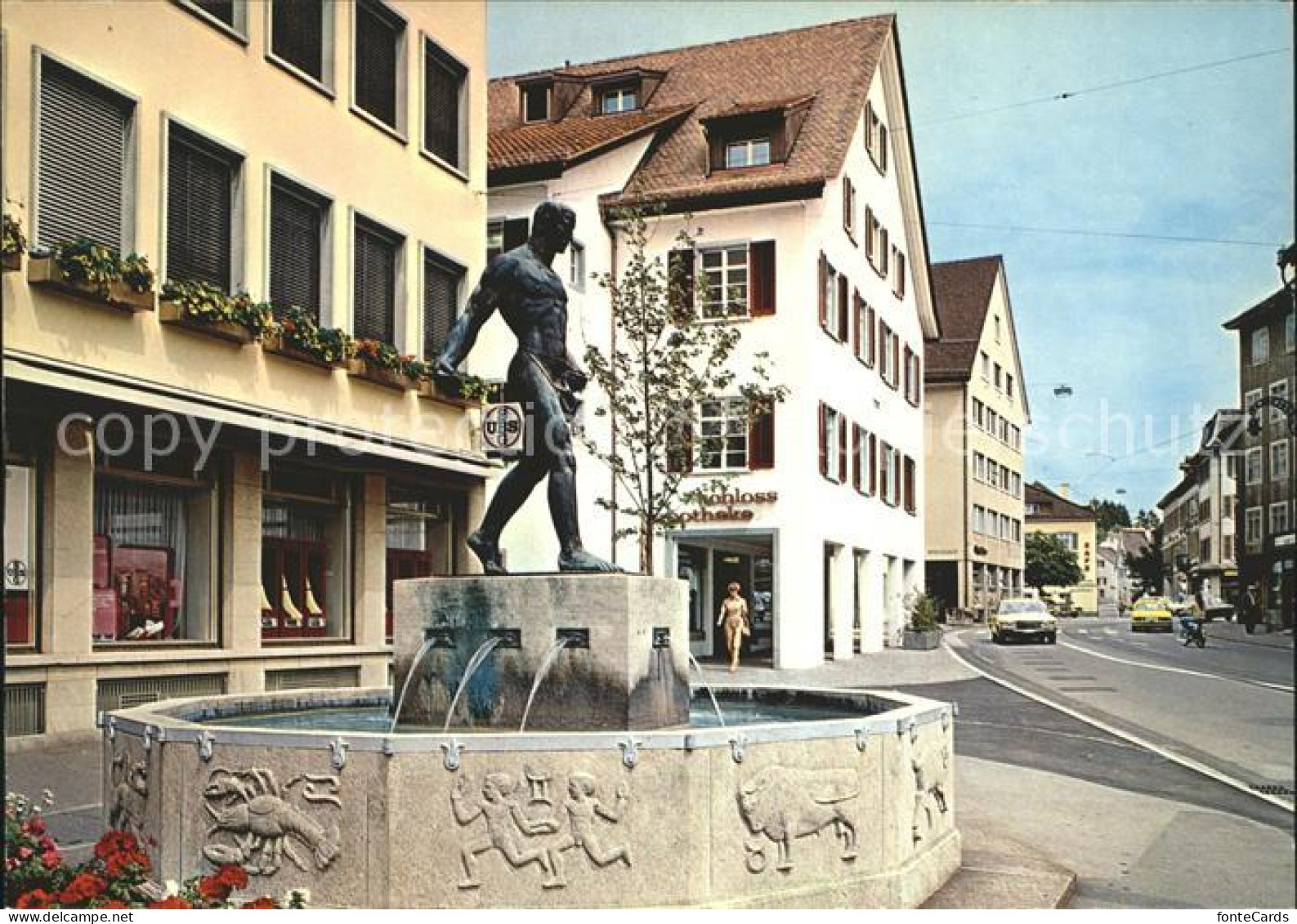 12001186 Frauenfeld Rathausplatz Mit Saeherbrunnen Frauenfeld - Andere & Zonder Classificatie