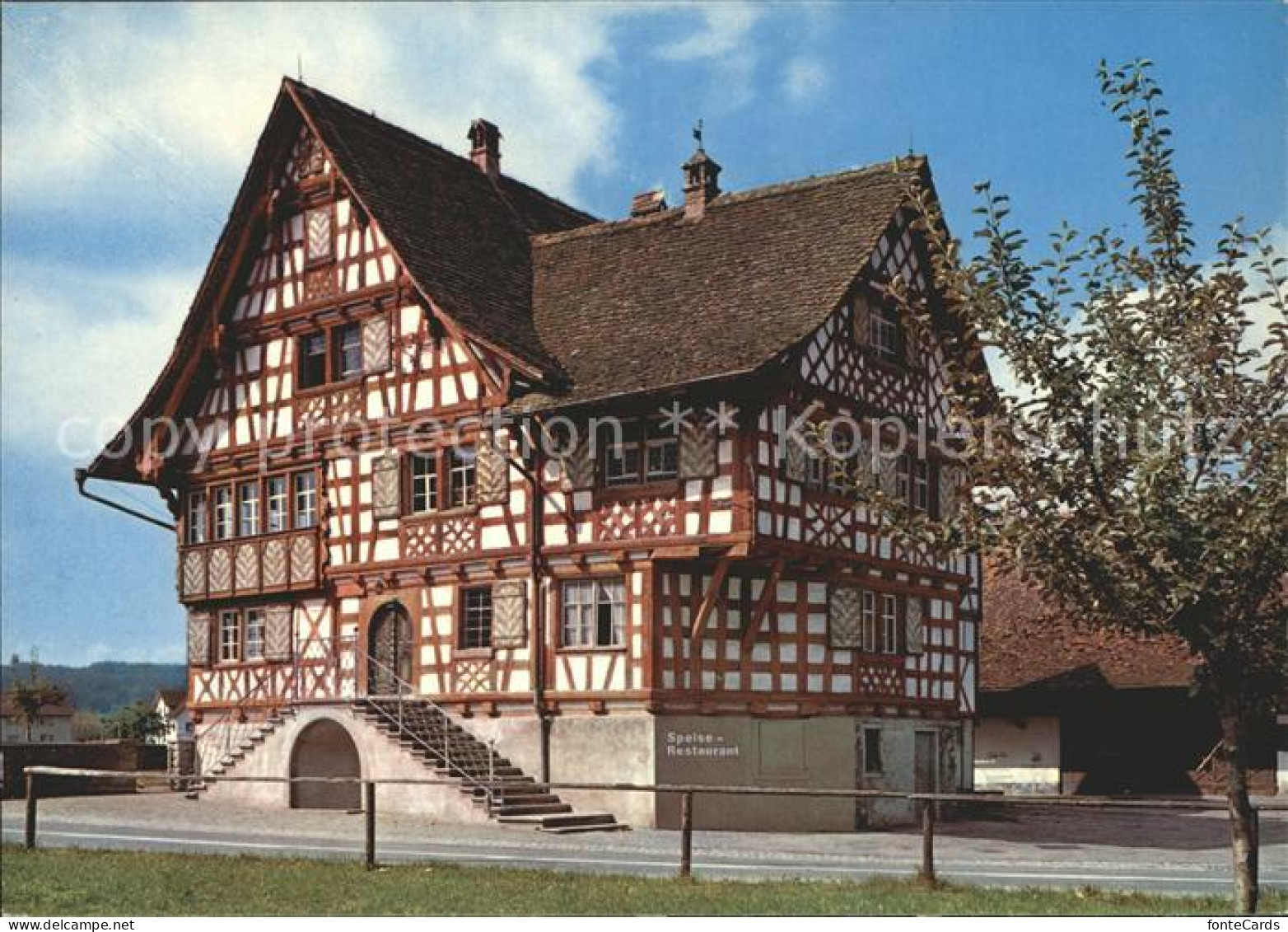 11995516 Oberaach Thurgauer Riegelhaus Restaurant Goldener Loewe Oberaach - Autres & Non Classés