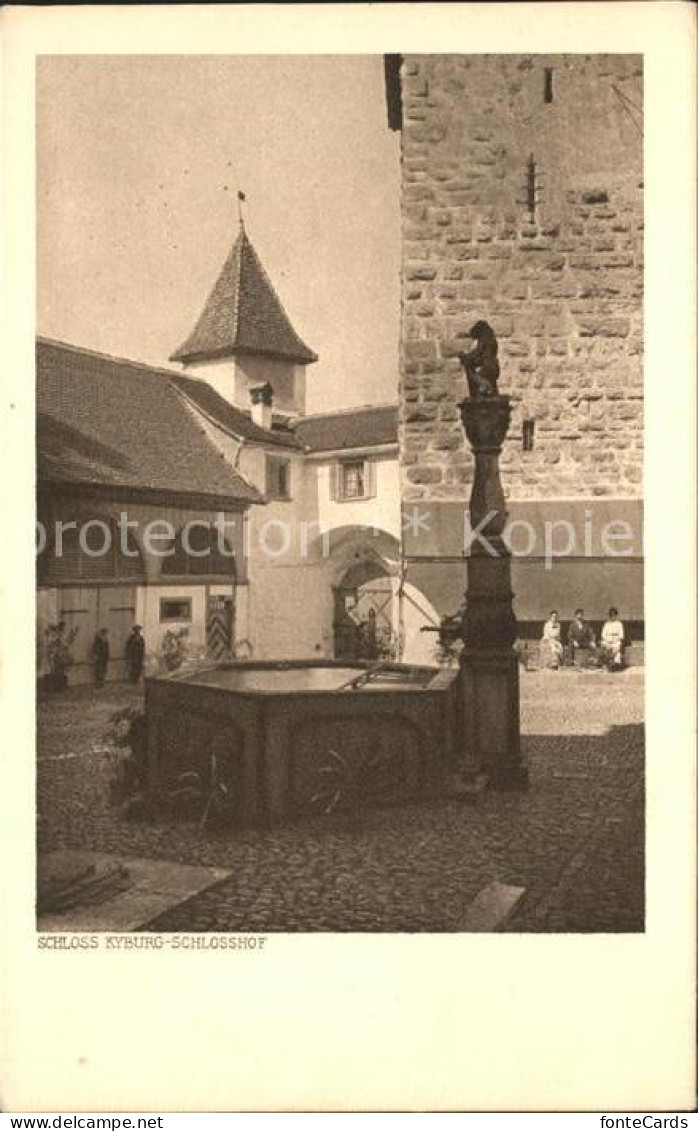 11995466 Kyburg Schloss Kyburg Schlosshof Brunnen Kyburg - Autres & Non Classés