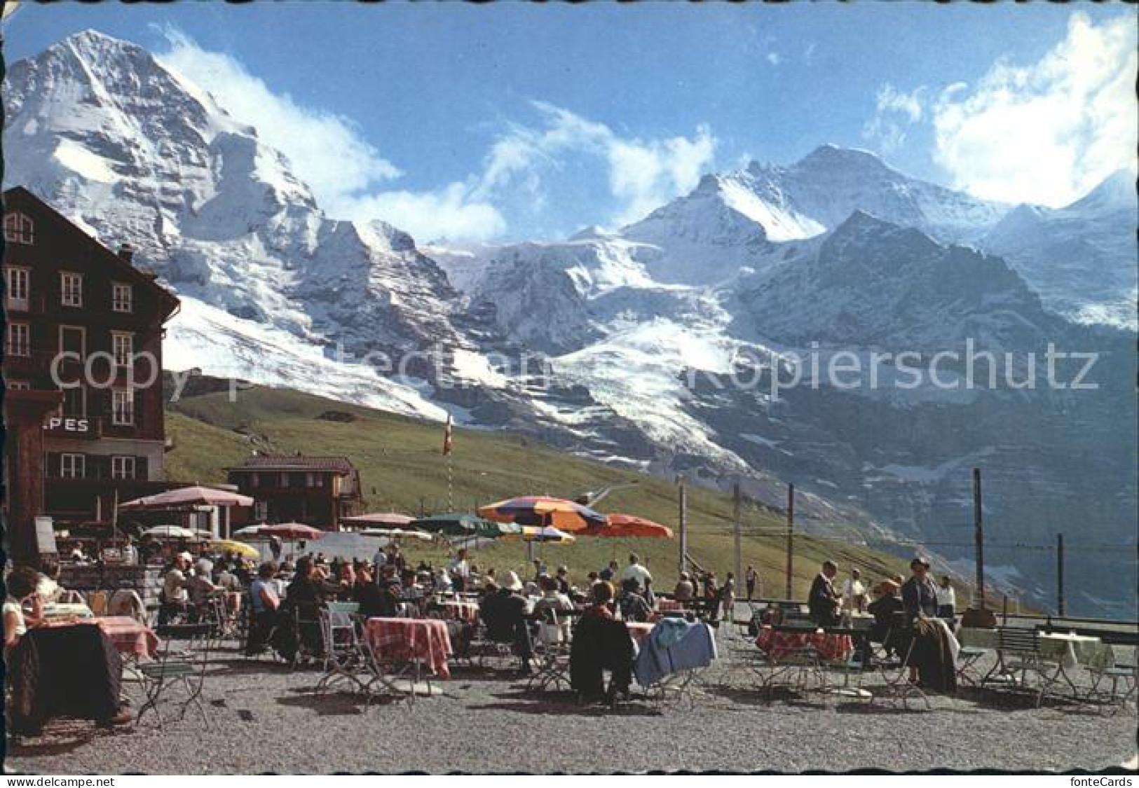 11992906 Kleine Scheidegg Interlaken Moench Jungfrau Gasthof Terrasse Kleine Sch - Otros & Sin Clasificación