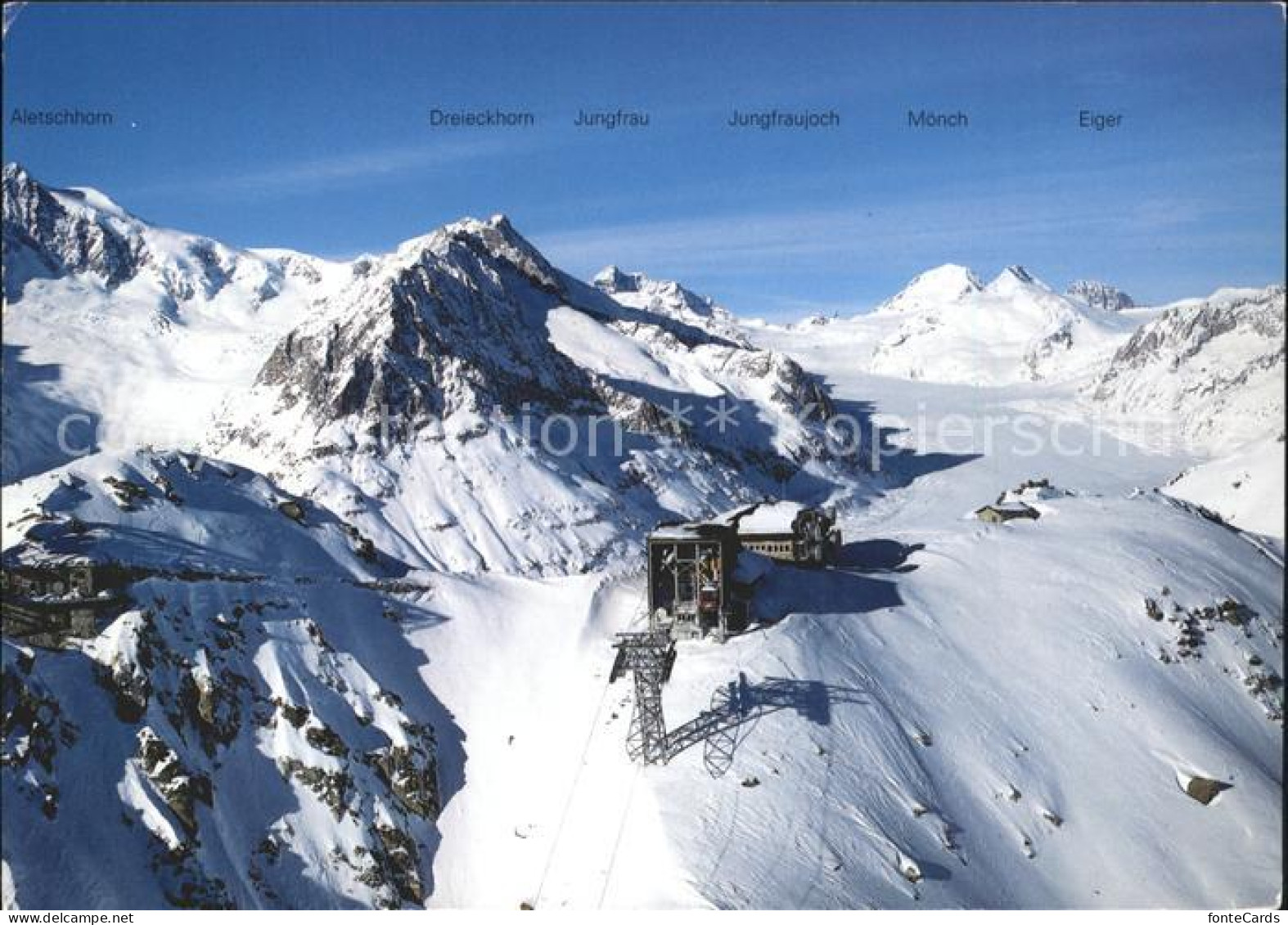 11979536 Eggishorn Bergstation Eggishornbahn Fiesch Grosser Aletschgletscher Jun - Sonstige & Ohne Zuordnung