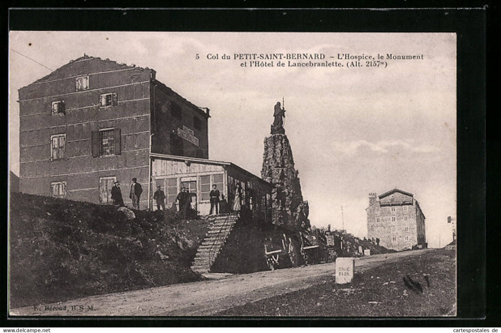 CPA Petit-Saint-Bernard, L`Hospice, Le Monument Et L`Hotel De Lancebranlette  - Otros & Sin Clasificación
