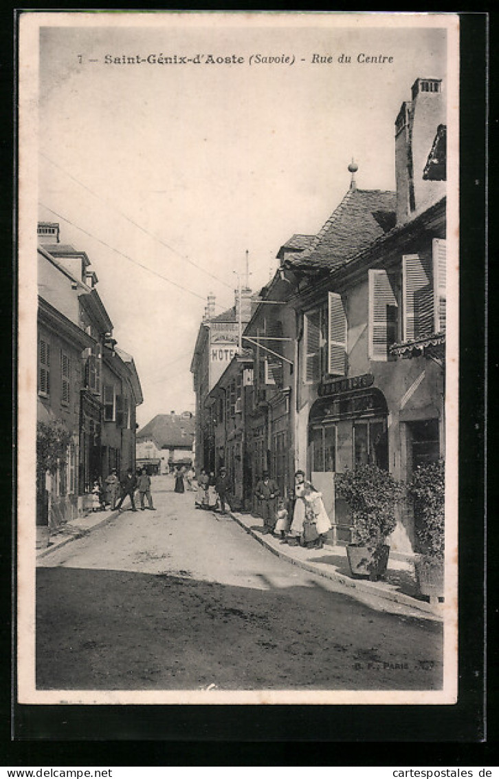 CPA Saint-Gènix-d`Aoste, Rue Du Centre  - Sonstige & Ohne Zuordnung