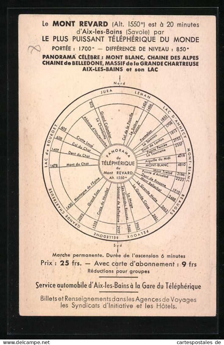 CPA Aix-Les-Bains, Mont Revard  - Aix Les Bains