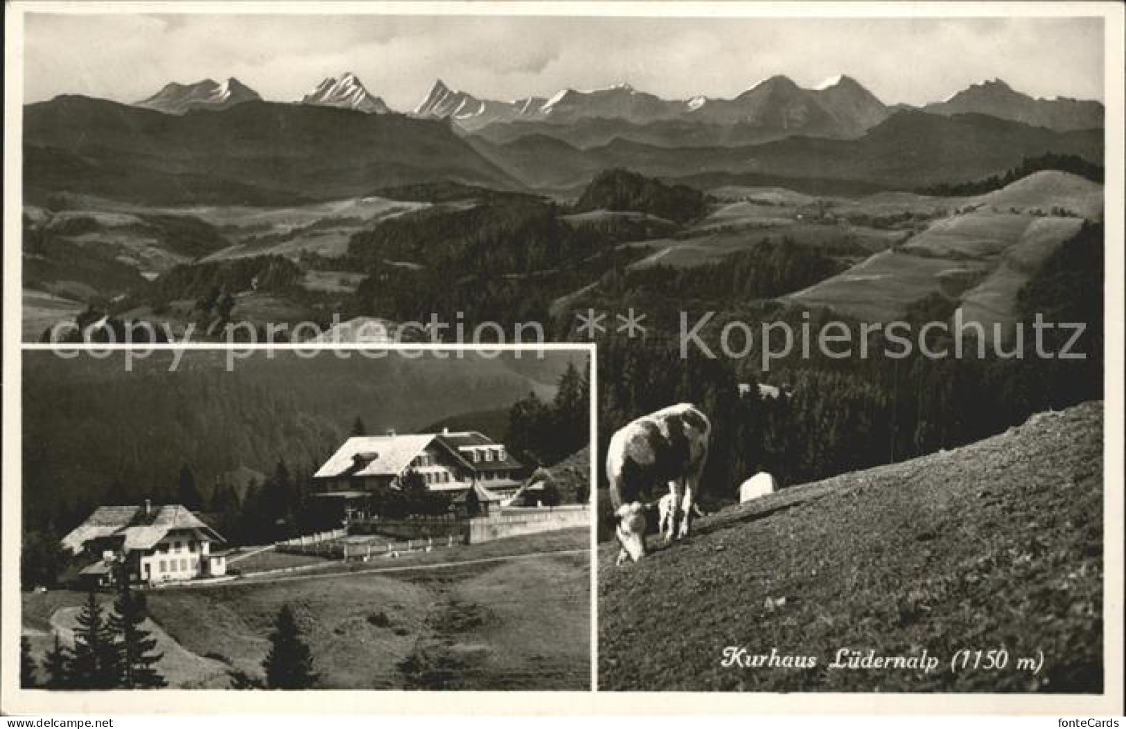 11965356 Luedernalp Kurhaus Kuh Alpenpanorama Luedernalp - Andere & Zonder Classificatie