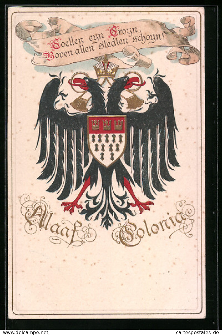Präge-AK Alaaf Colonia, Wappen Im Fasching  - Carnival
