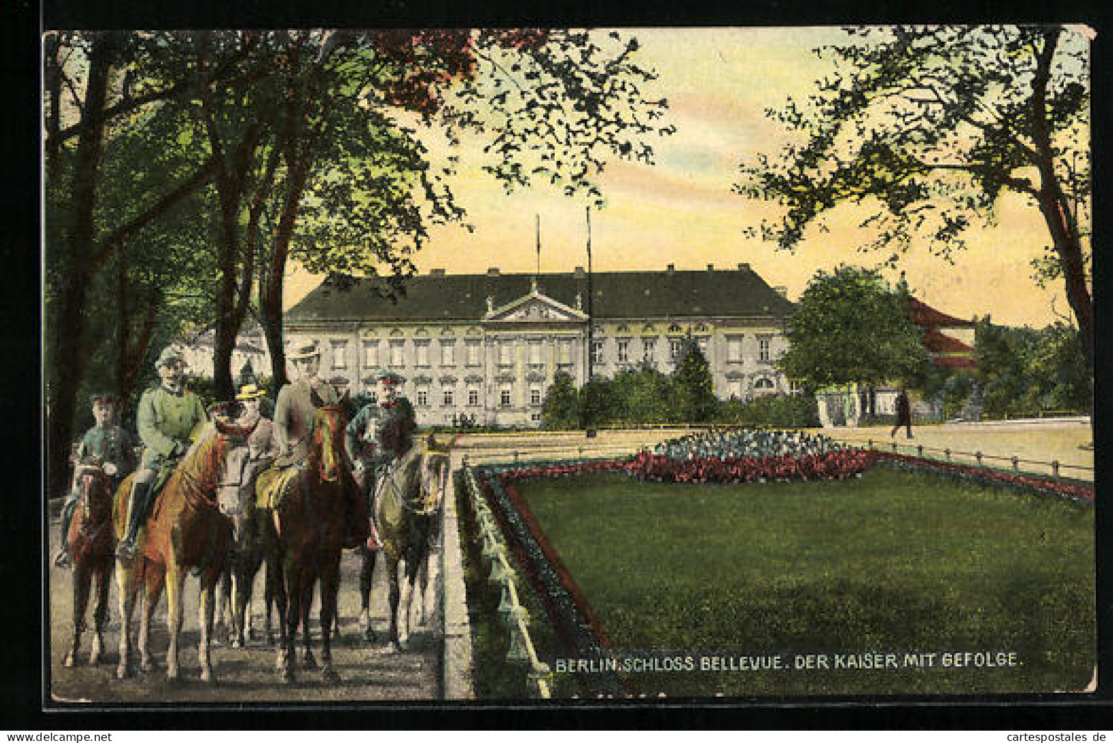 AK Berlin-Tiergarten, Schloss Bellevue, Der Kaiser Mit Gefolge  - Dierentuin