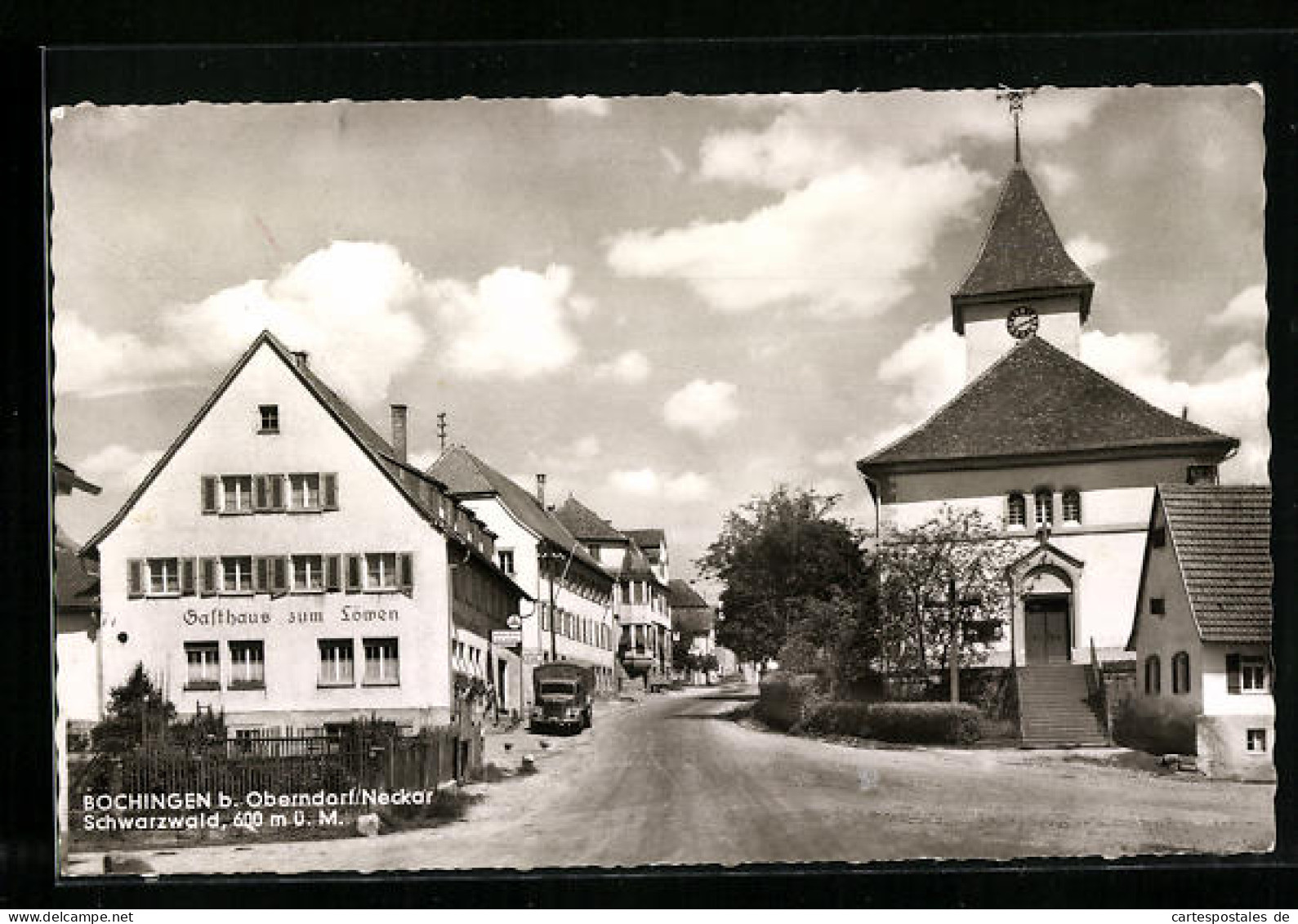 AK Bochingen B. Oberndorf / Neckar, Gasthaus Zum Löwen Und Kirche  - Other & Unclassified