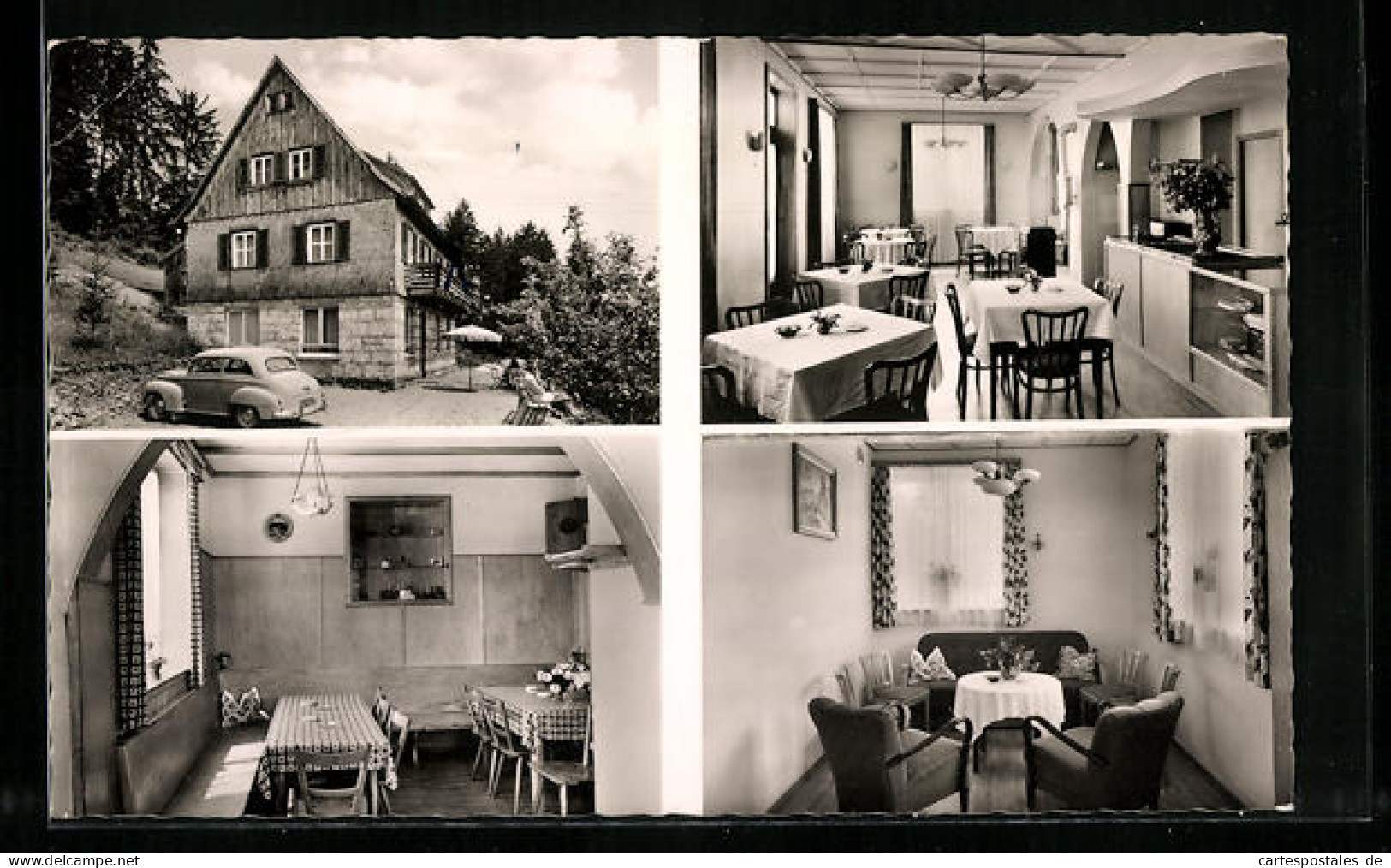 AK Dornhan / Württ. Schwarzwald, Café-Pension Waldesruhe, Aussen- Und Innenansichten  - Other & Unclassified