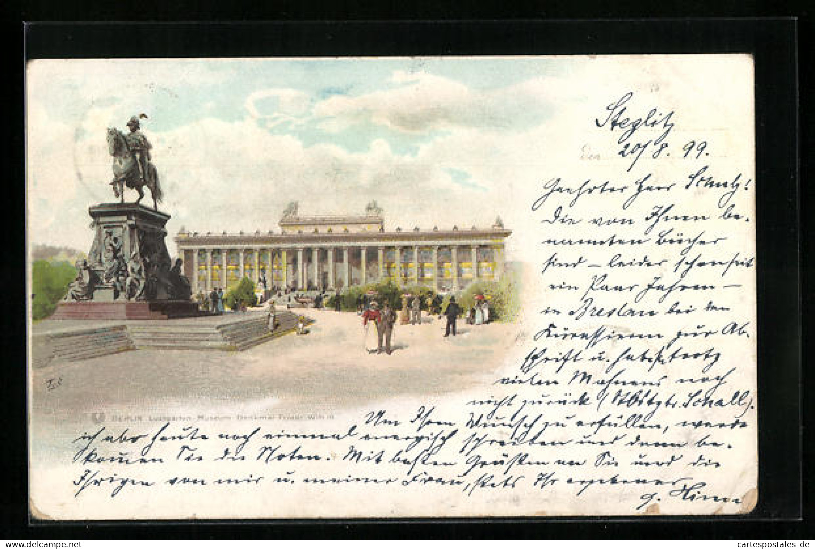Lithographie Berlin, Lustgarten, Museum Und Denkmal Friedrich Wilh. III.  - Mitte