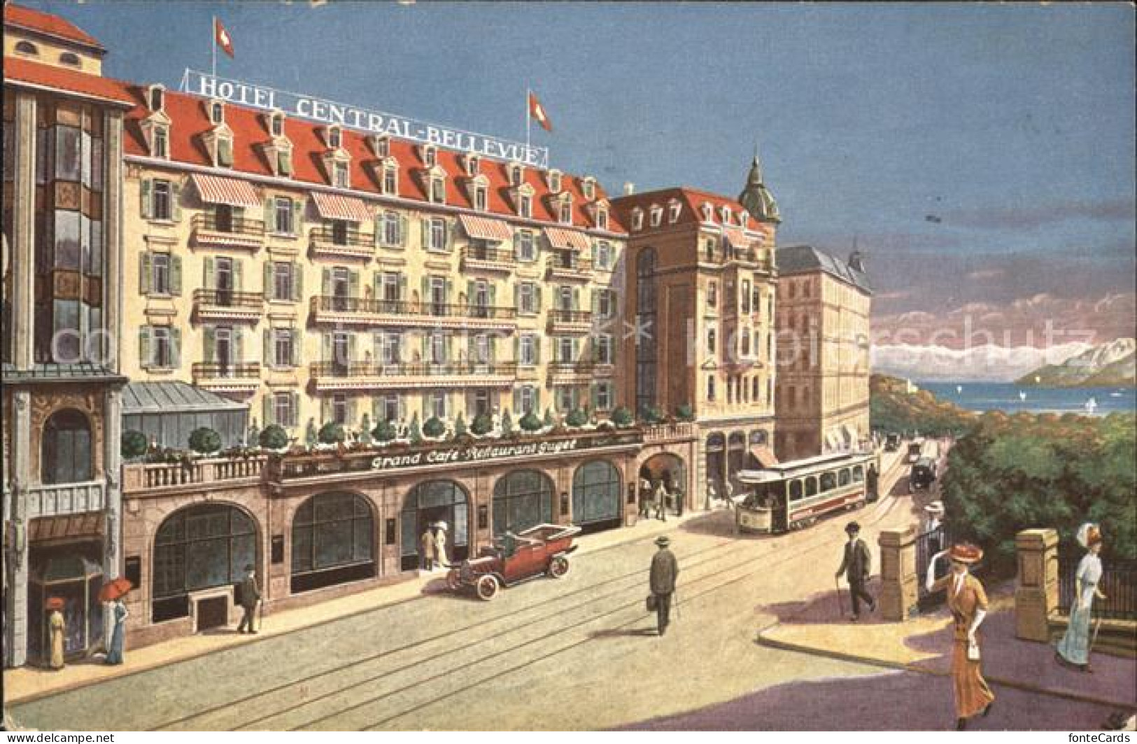 11943426 Lausanne VD Hotel Central Bellevue Grand Cafe  Lausanne - Autres & Non Classés