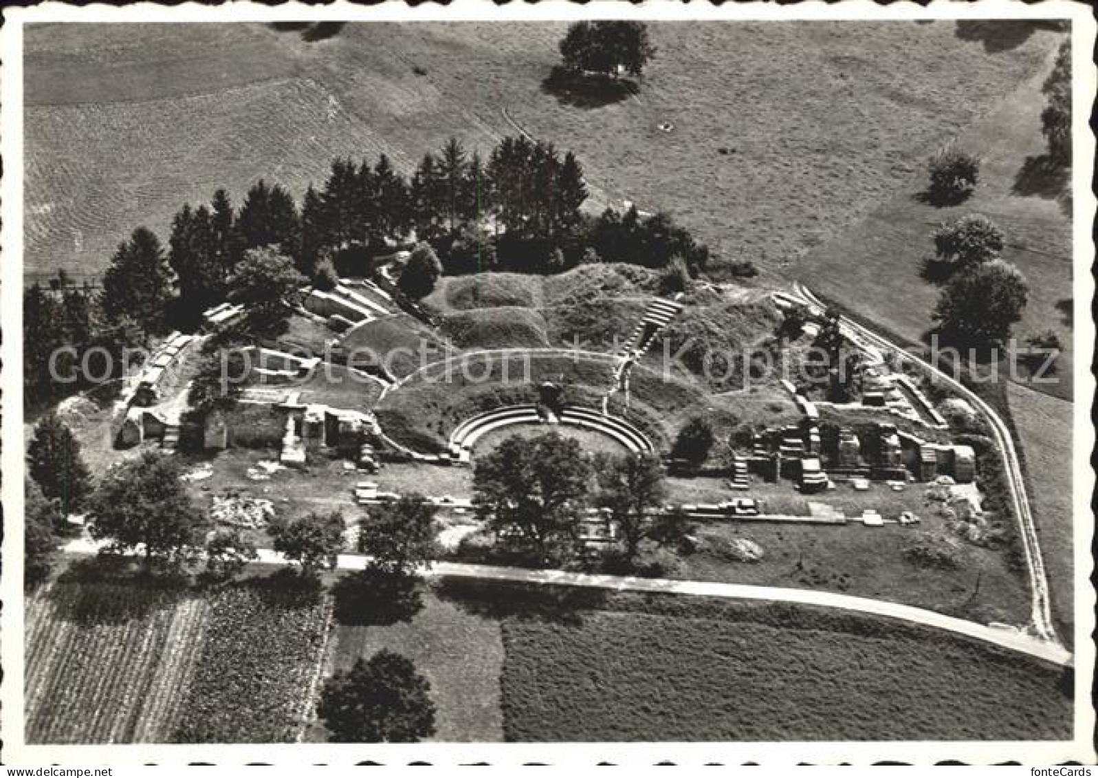 11940556 Avenches Fliegeraufnahme Theatre Romain Avenches - Autres & Non Classés