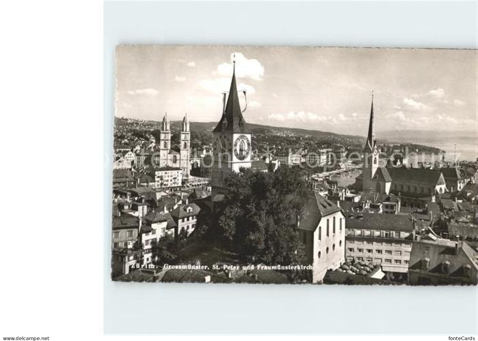 11940376 Zuerich Grossmuenster St Peter Fraumuensterkirche Zuerich - Andere & Zonder Classificatie