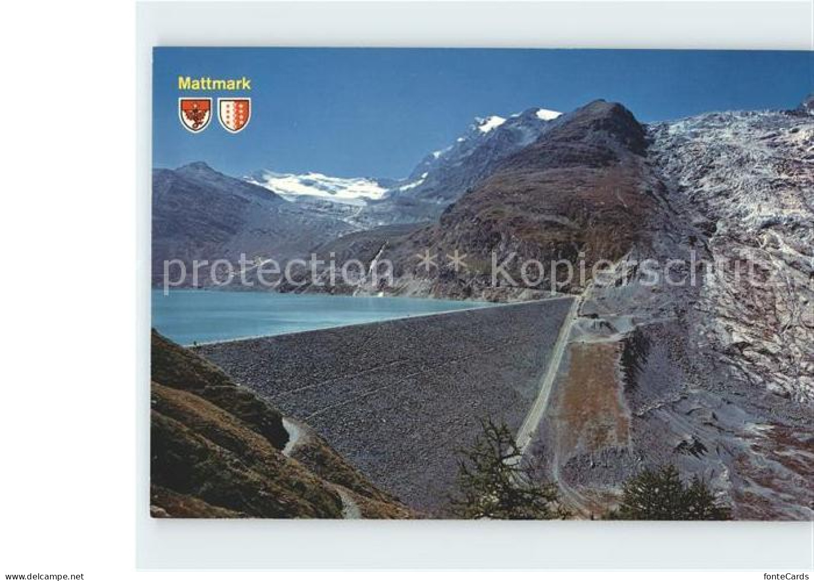 11921316 Saas-Fee Stausee Mattmark Schwarzberggletscher Allalingletscher Schwarz - Altri & Non Classificati