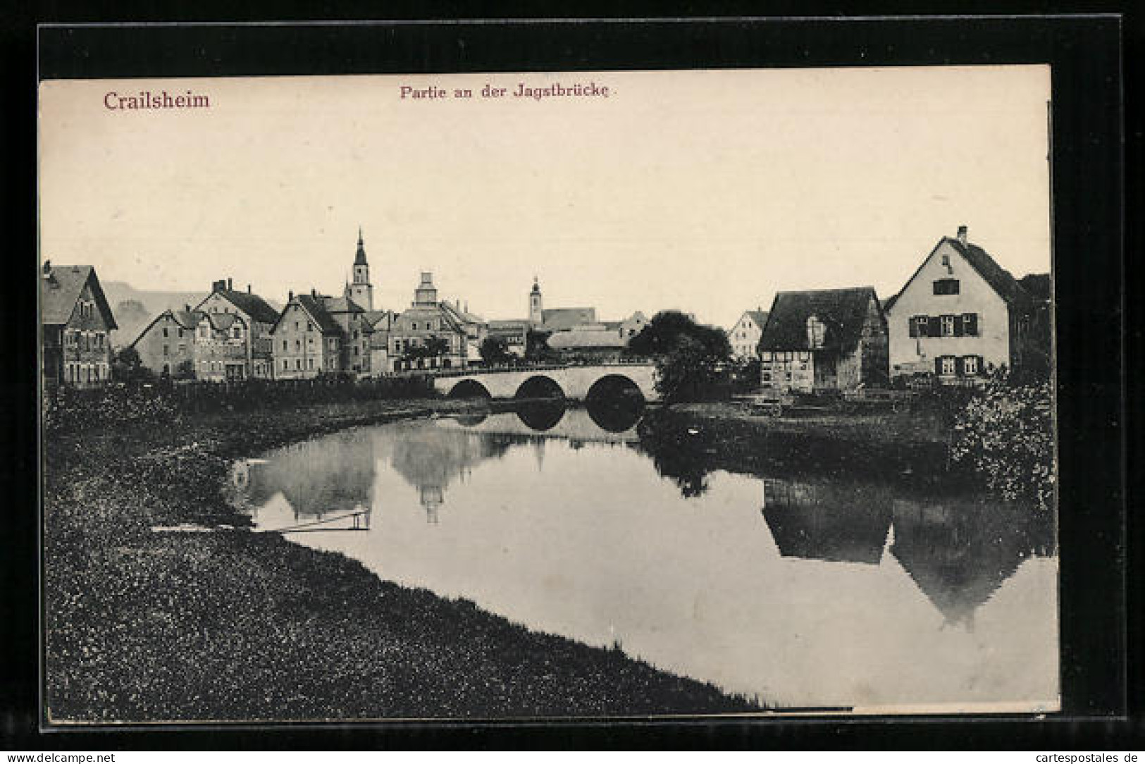 AK Crailsheim, An Der Jagstbrücke  - Crailsheim