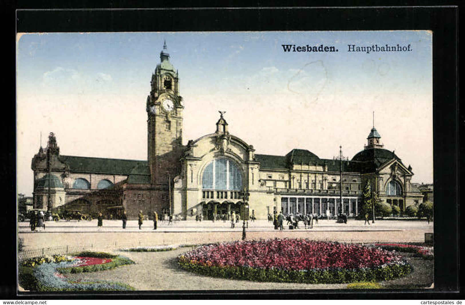 AK Wiesbaden, Blick Von Den Anlagen Zum Hauptbahnhof  - Wiesbaden